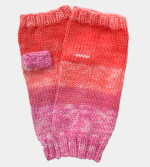 Soft Hand-Knit Pink/Coral Fingerless Mittens (Bouquet) - S/M-1
