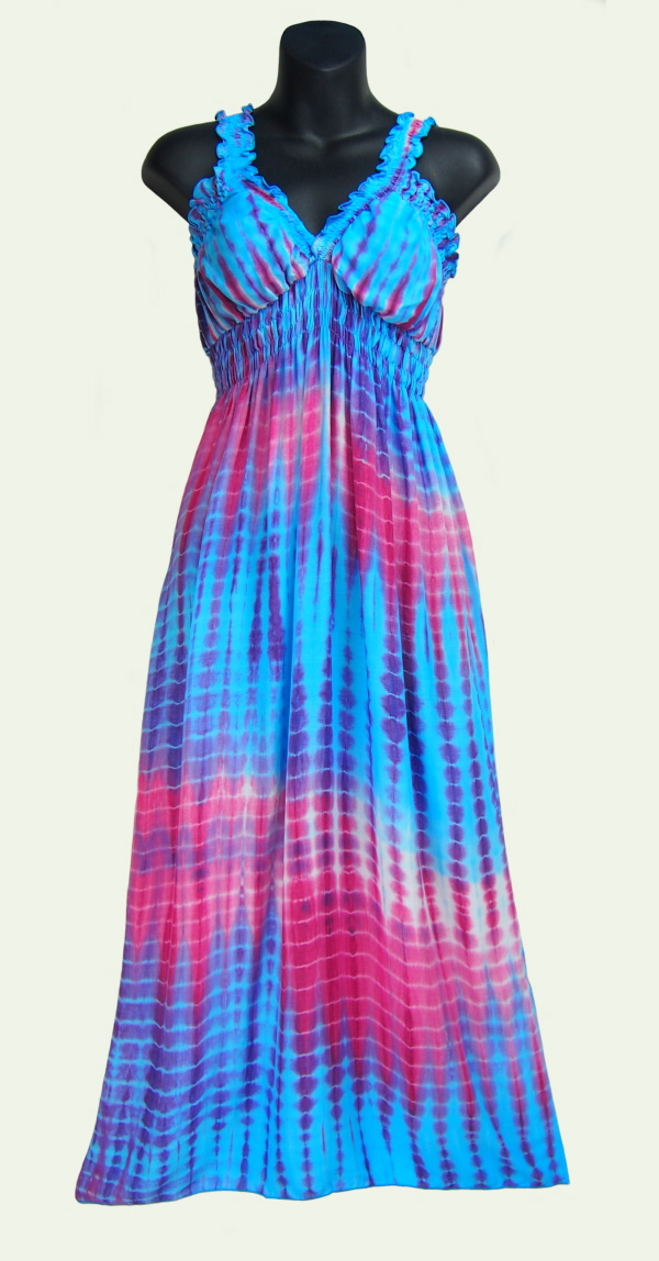 Blue Dress with Glass