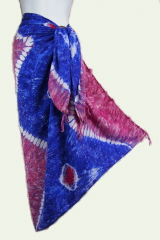 Tie-Dye Sarong - Zig Zag - Red, White and Blue
