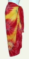 Vibrant Red & Yellow Multi-Color Tie-Dye Sarong Vibrant Red & Yellow Multi-Color Tie-Dye Sarong