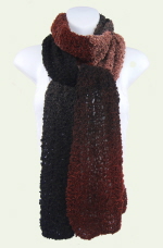 Light-Weight Ombre Bouclé Brown & Tan Scarf