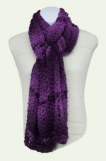 Light-Weight Ombre Bouclé Purple & Lavender Scarf