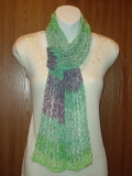 Sensations Breeze Light-Weight Soft and Silky Bouclé Green & Purple Scarf