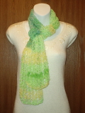 Sensations Breeze Light-Weight Soft and Silky Bouclé Green, Yellow & Turquoise Scarf