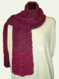 Homespun Cozy Cable Ambrosia (Fuschia) Scarf