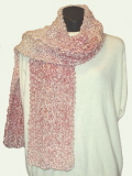 Homespun Cozy Cable Parfait (Pink) Scarf