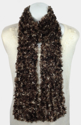 Boa Soft Mink (Brown) Hand-Knit Eyelash Scarf