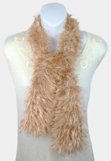 Fun Fur Ginger Hand-Knit Eyelash Scarf