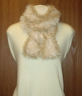 Hand-Knit Sparkling Holiday Eyelash Scarf