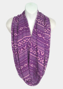 Aztec Infinity Scarf - Purple & Pink