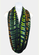 Tie-Dye Infinity Scarf - Aqua Blue Lime Splash