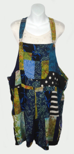 Patchwork Bib Overalls - Shorts - Large/XL-1