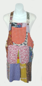 Patchwork Bib Overalls - Shorts - Small/Medium-1