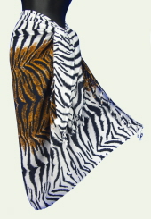 Orange and White Tiger Wildlife Print Sarong