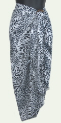 Black & White Mixed Wildlife Print Sarong