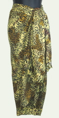 Mixed Stripes Wildlife Print Sarong