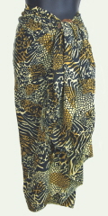 Two Color Snake and Mixed Wildlife Print Sarong