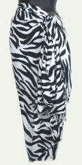 Jagged Zebra Wildlife Print Sarong