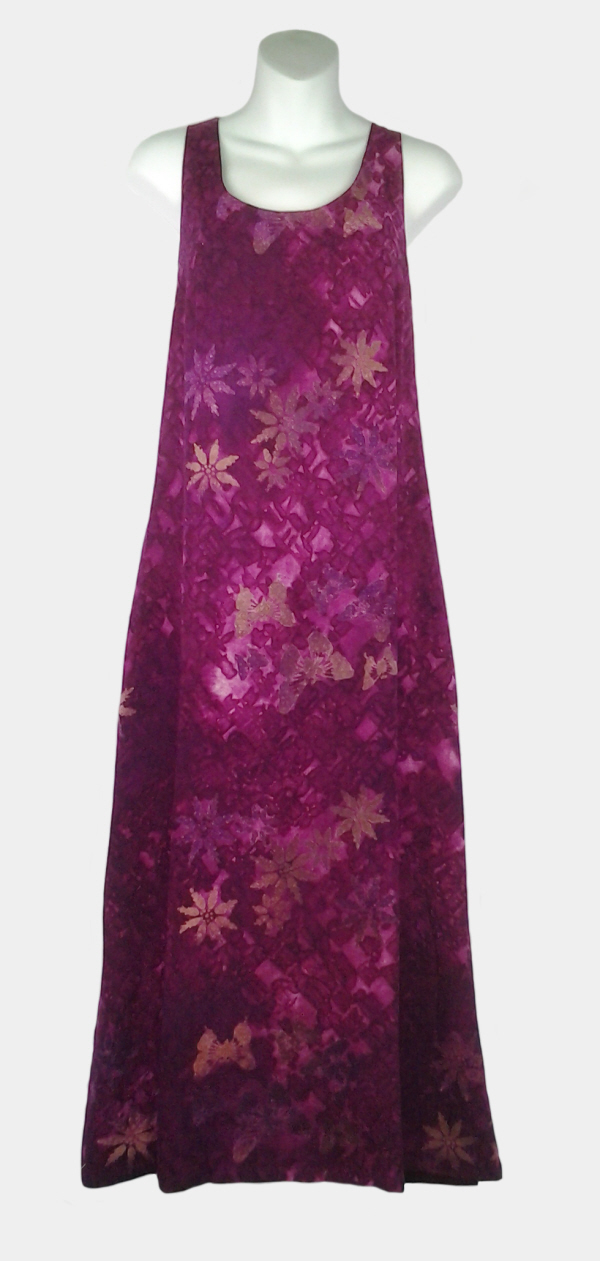 SarongsEtc.com - Long Batik Tank-Style Sun Dress